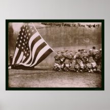 Basebol 1914 do parque de Ebbets da bandeira Poster