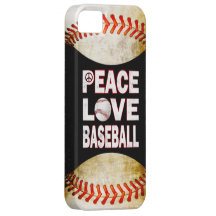 Basebol do amor da paz iPhone 5 capa