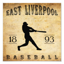 Basebol do leste de 1893 Liverpool Ohio Arte De Fotos