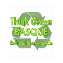 Basque do pense verde cartao postal