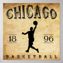 Basquetebol 1896 de Chicago Illinois Posteres