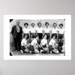 Basquetebol 1937 das meninas de Dibrell Posteres