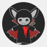 Bastão de vampiro bonito de Lil Adesivos Redondos