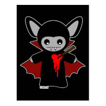 Bastão de vampiro bonito de Lil Cartoes Postais