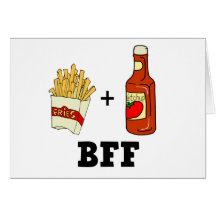 Batatas fritas & ketchup BFF Cartoes