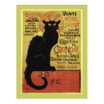 Bate-papo Noir, Vente Hôtel Drouot Steinlen do vin Cartao Postal