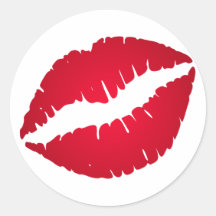 Batom do vermelho rico adesivos