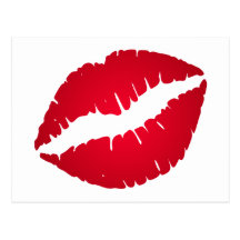 Batom do vermelho rico cartao postal