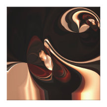 Baunilha castanho chocolate da arte abstracta das  impressão em tela canvas