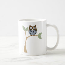 Bebê azul da coruja caneca