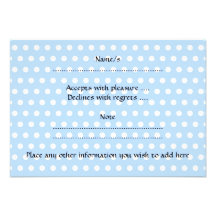 Bebé bonito, no teste padrão de bolinhas azul convite personalizado