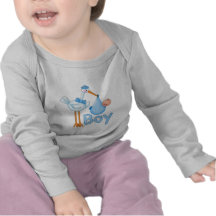 Bebé com cegonha tshirt