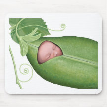 Bebê do vagem de ervilha mouse pads