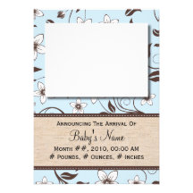 Bebé floral convites personalizado