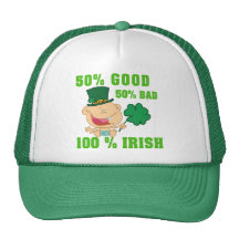 Bebê irlandês engraçado da criança bonés