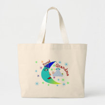 Bebé novo da avó orgulhosa bolsas de lona