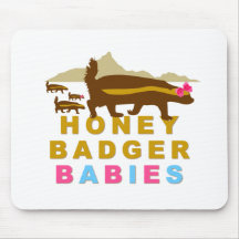 bebês do texugo de mel mouse pads