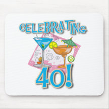 Bebidas tropicais que comemoram 40 mouse pad