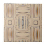 Bege geométrico da praia e azulejo de Brown