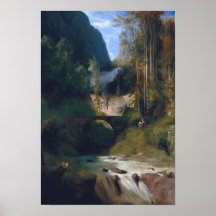 Bei Amalfi de Carl Blechen - de Schlucht Posters
