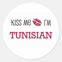 Beije-me que eu sou TUNISINO Adesivos