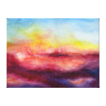 Beijo da aguarela do abstrato da vida impressão de canvas esticadas
