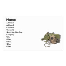 BeingPreparedGasMaskCard, nome, endereço 1, Addr… Cartões De Visita
