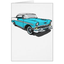 Bel Air de Chevy - azul Cartoes