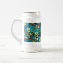 Belas artes de florescência da árvore de amêndoa d caneca