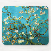 Belas artes de florescência da árvore de amêndoa d mouse pads