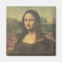 Belas artes do vintage de Mona Lisa Imã De Refrigerador