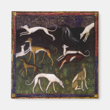 Belas artes medievais dos galgos imãs