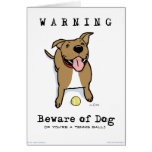 Beware do cão (se você é uma bola de tênis) cartão