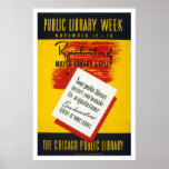 Biblioteca pública Chicago WPA 1940 Posteres