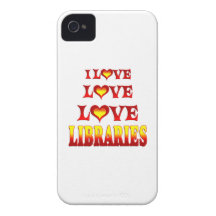 Bibliotecas do amor do amor capas iPhone 4 Case-Mate