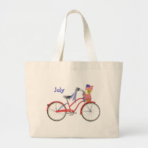 Bicicleta de julho bolsa de lona