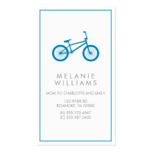 Bicicleta do azul de oceano da modificação cartões de visita