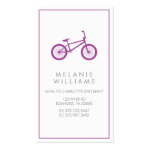 Bicicleta do roxo da modificação cartões de visitas