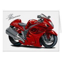 Bicicleta do vermelho de Hayabusa Cartao