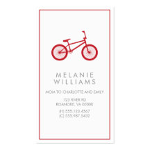 Bicicleta do vermelho do arando da modificação modelos cartões de visitas