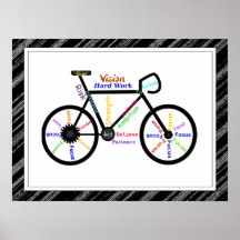 Bicicleta, esporte da bicicleta, palavras inspirad posteres