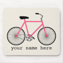 Bicicleta Mousepad do rosa quente