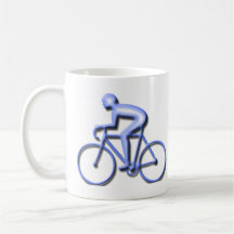 Bicicleta que compete no azul caneca