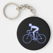 Bicicleta que compete no azul chaveiros