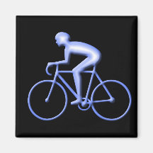Bicicleta que compete no azul ima de geladeira