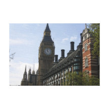 Big Ben Impressão De Canvas Envolvidas