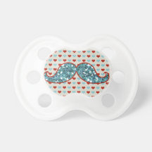 BIGODE AZUL E BRILHO VERMELHO DOS CORAÇÕES