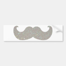 Bigode branco de Bling (gráfico do brilho do falso Adesivo