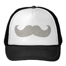 Bigode branco de Bling (gráfico do brilho do falso Bone
