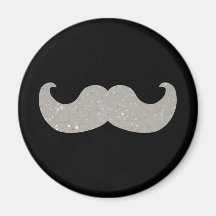 Bigode branco de Bling (gráfico do brilho do falso Ima De Geladeira